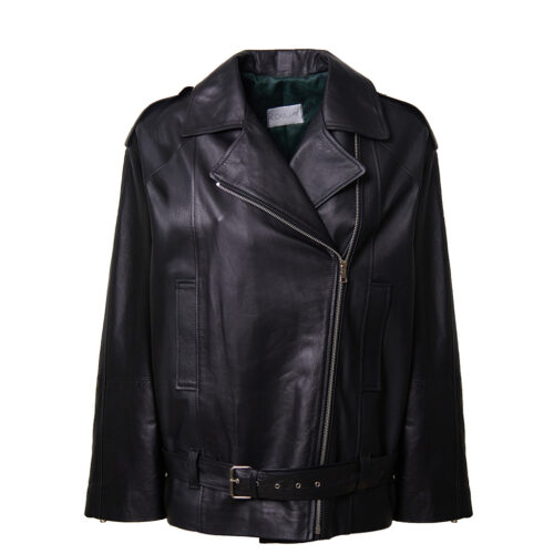 Biker over in vera pelle
