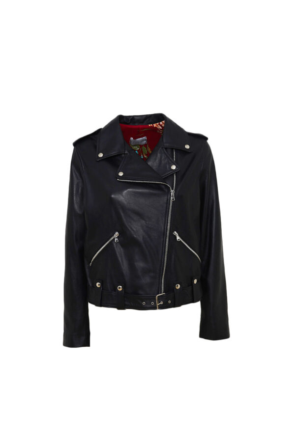 Biker over in vera pelle