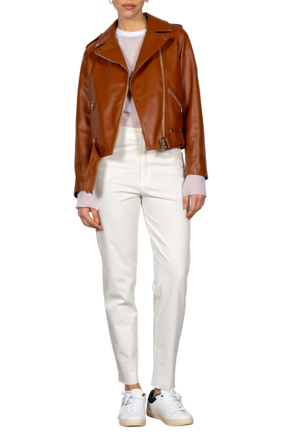 Biker over in vera pelle