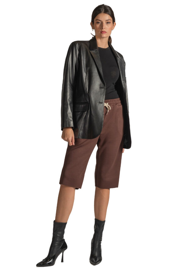 Blazer over in vera pelle
