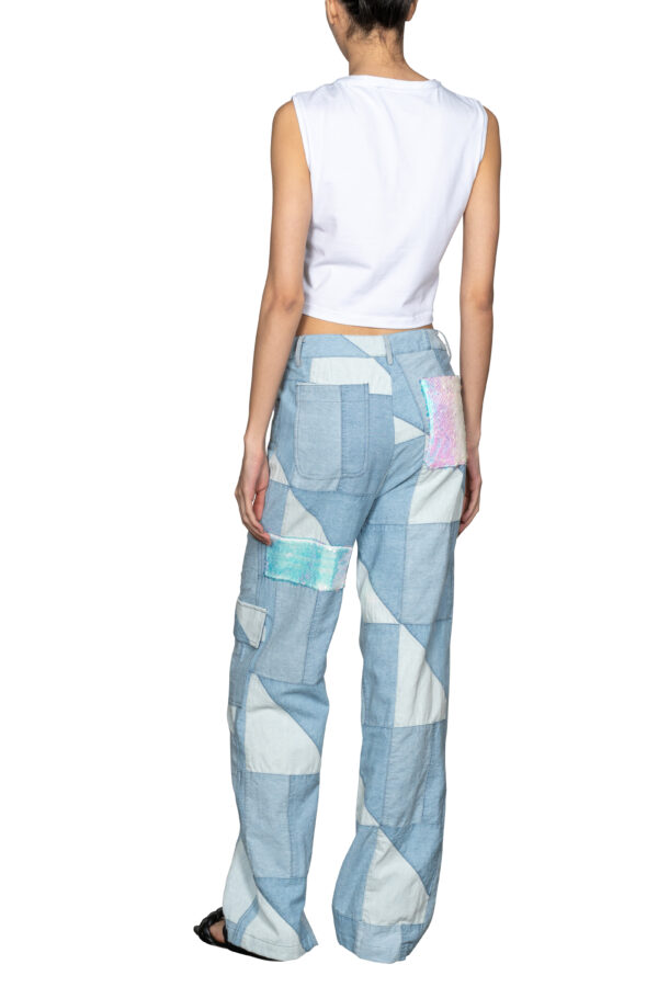 Pantalone cargo patchwork - immagine 2