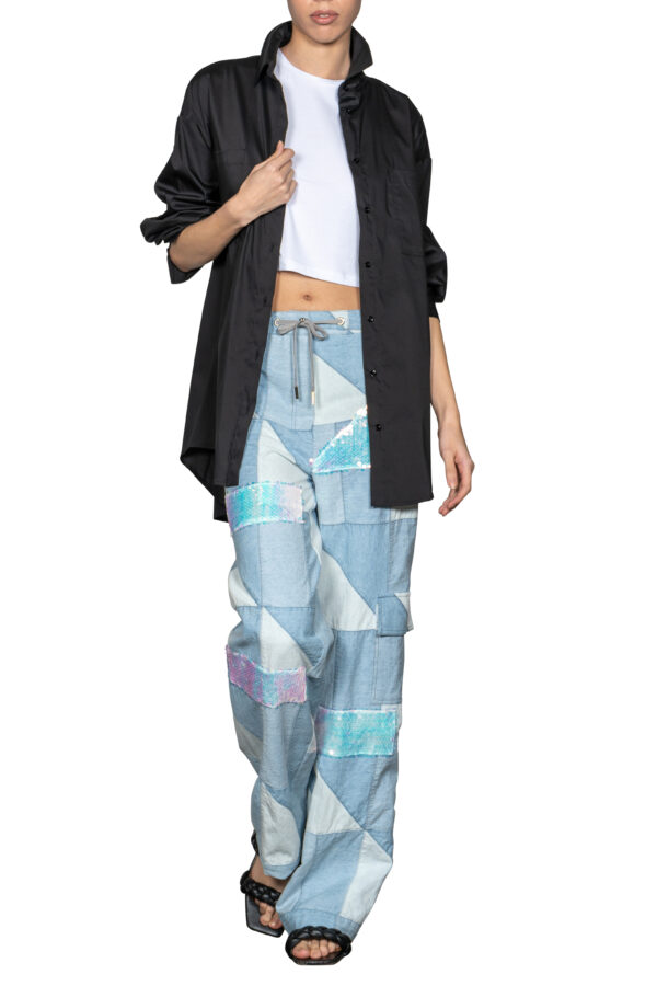 Pantalone cargo patchwork - immagine 3