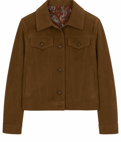 Giacca modello Jeans in camoscio