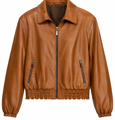 Urban leather bomber